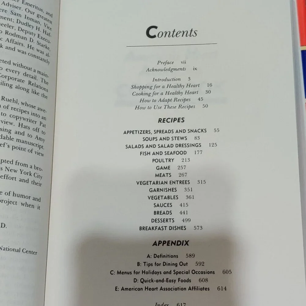 American Heart Association Cookbook 5th Edition 1991 Vintage Hardcover Revised